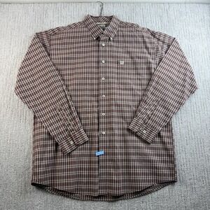 Cinch Button Down Shirt Men's Size Large Plaid Long Sleeve Western